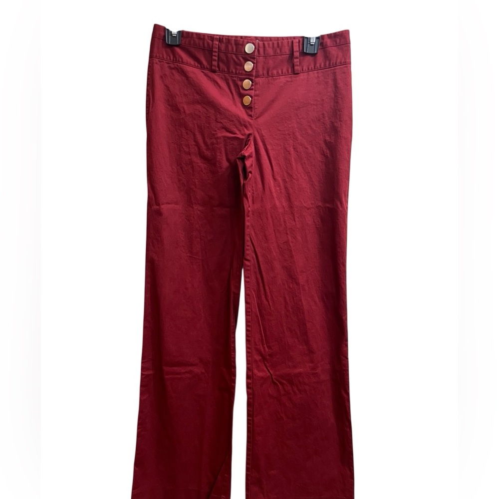Red Pants with Button Detail Size 4
